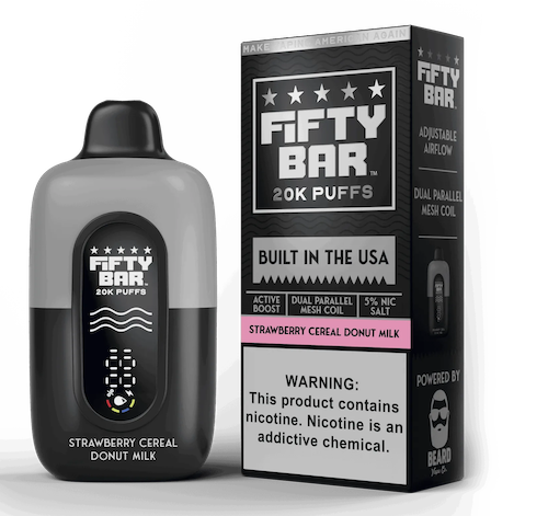 Fifty Bar V2 Strawberry Cereal Donut Milk Flavor