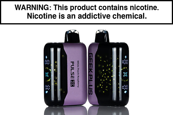 GEEK PLUS PULSE X 40K DISPOSABLE VAPE - 40,000 PUFFS White Peach Raspberry