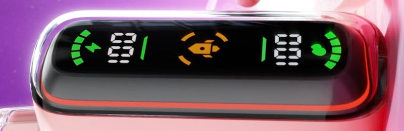 The ring around the display turns red when a Geek Bar Pulse is in Pulse Mode.