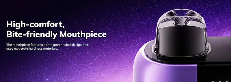 The Geek Bar Pulse X has a soft, bite-friendly mouthpiece