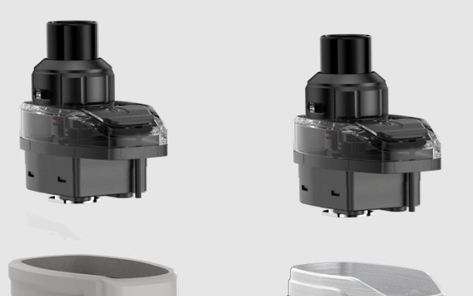 A Geek Vape pod system may ship with a sticker on the underside of the pod.