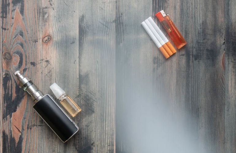 Comparing the amount of nicotine in a cigarette vs. a vape is almost impossible to do reliably.