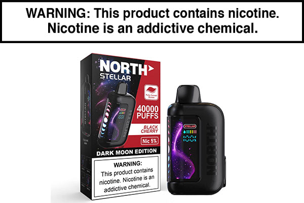 NORTH STELLAR 40K DISPOSABLE VAPE - 40,000 PUFFS Black Cherry