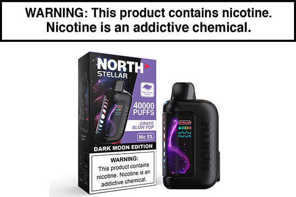 NORTH STELLAR 40K DISPOSABLE VAPE - 40,000 PUFFS Grape Blow Pop