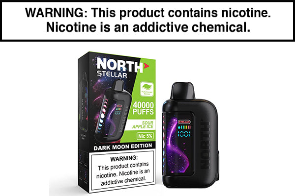 NORTH STELLAR 40K DISPOSABLE VAPE - 40,000 PUFFS Sour Apple Ice