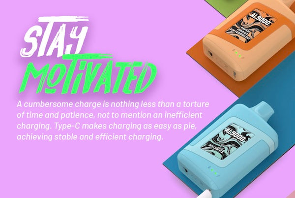 The Novo Bar AL9000 has a USB-C port for charging.