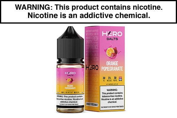 ORANGE POMEGRANATE BY HERO SALTS 30ML - Vape Juice