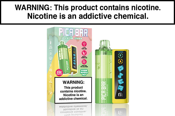 PICA BAR LUCID 35K DISPOSABLE VAPE - 35,000 PUFFS Sour Apple Ice