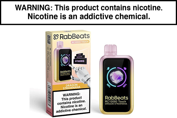 RABBEATS RC10000 TOUCH DISPOSABLE VAPE - 10,000 PUFFS Dragon Strawnana