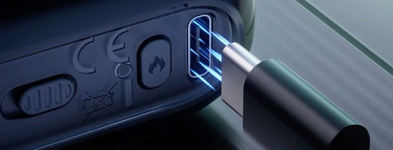 If a disposable vape has a USB port, it's rechargeable.