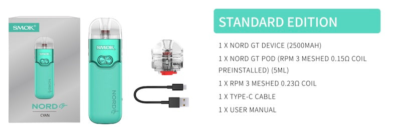 The Nord GT is affordable as an introductory vape kit and also makes a great upgrade for owners of previous Nord vapes.