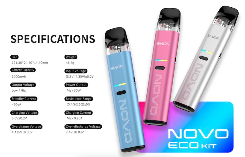 SMOK Novo Eco Specs