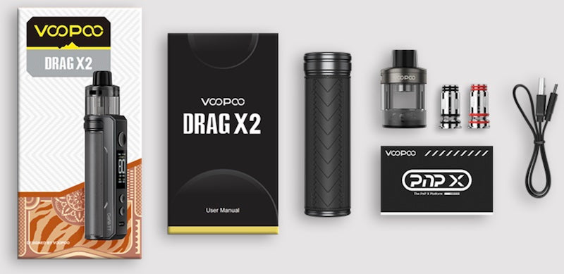 The Voopoo Drag X2 kit includes two replacement coils.