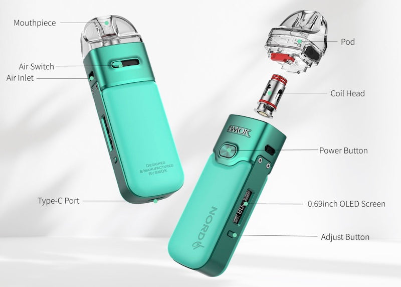 A vape contains several components that all have to work together.