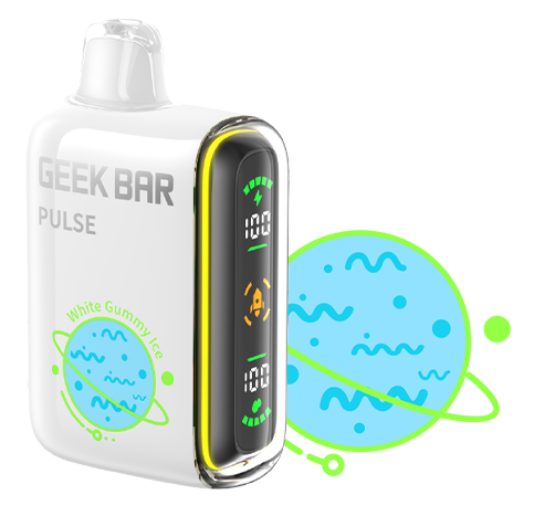 White Gummy Ice Geek Bar Flavor