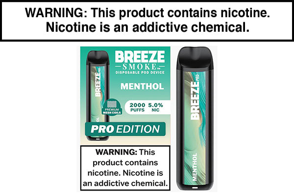 BREEZE SMOKE PRO DISPOSABLE VAPE - 2000 PUFFS - Image 2