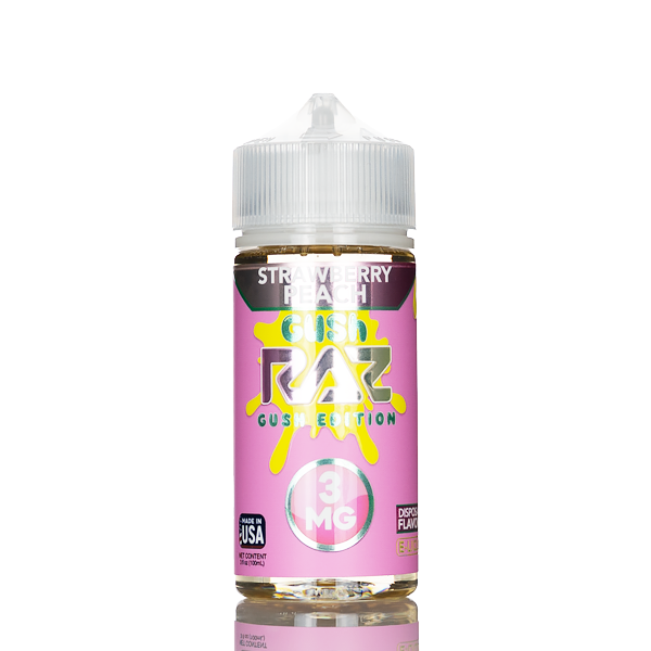 Pod Juice X RAZ E-Liquid - Strawberry Peach Gush - 100mL - Image 2