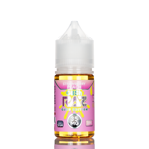 Pod Juice X RAZ Salt Nic - Strawberry Peach Gush - 30mL - Image 2